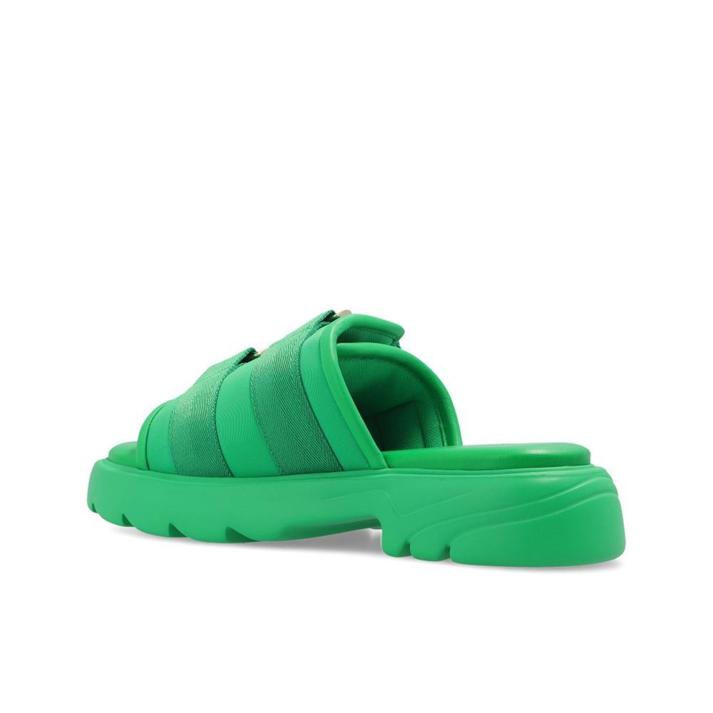 Bottega Veneta Nylon Slides Glam Steals