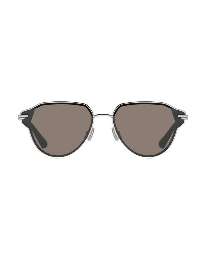 Bottega Veneta Silver Metal Sunglasses