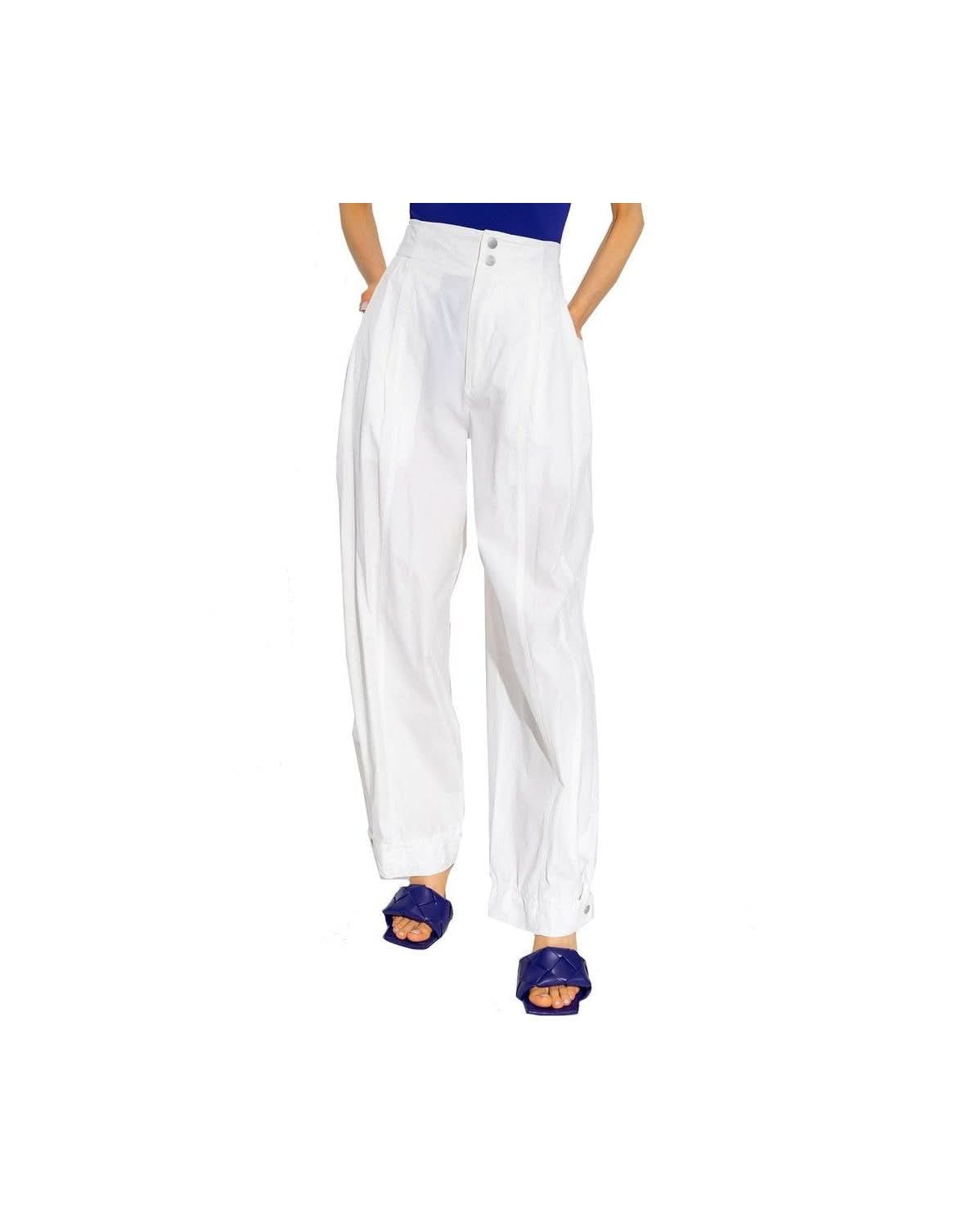 Bottega Veneta White Cotton Pant