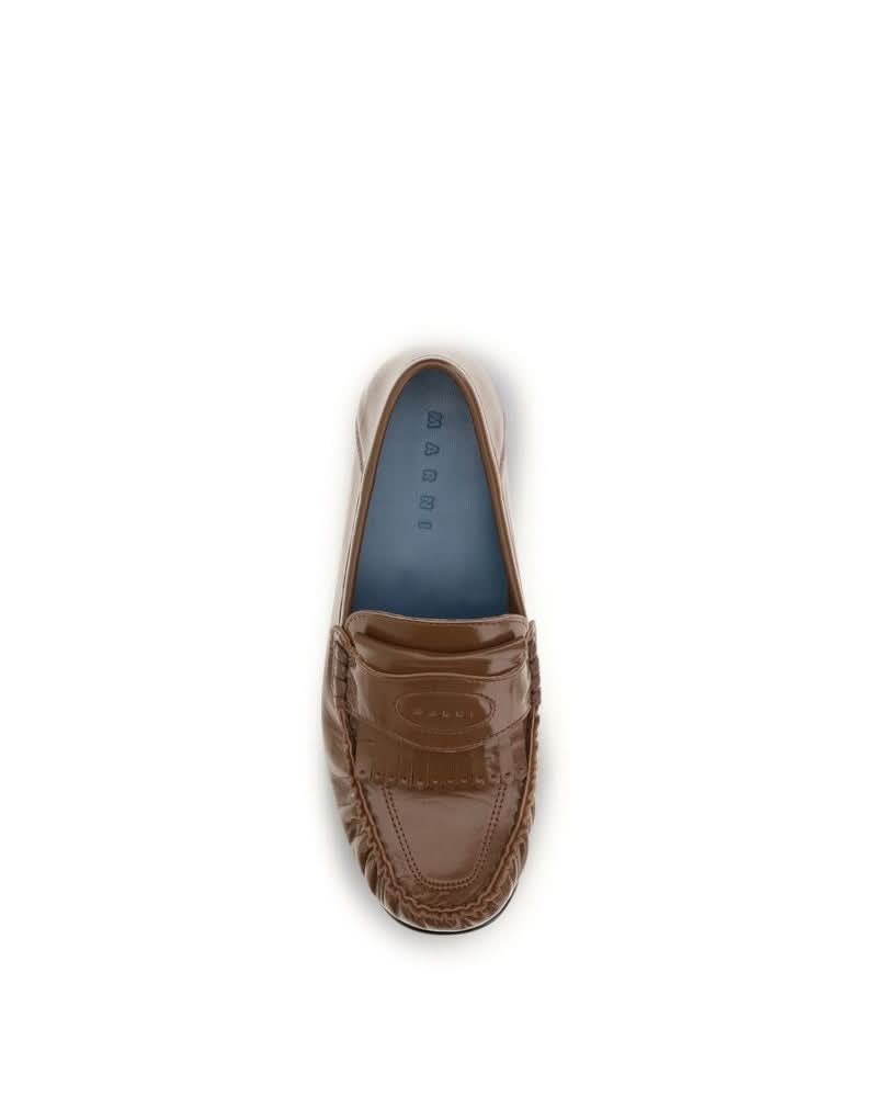 Brown Lamb Ovis Aries Aries Slip-On Loafers Glam Steals
