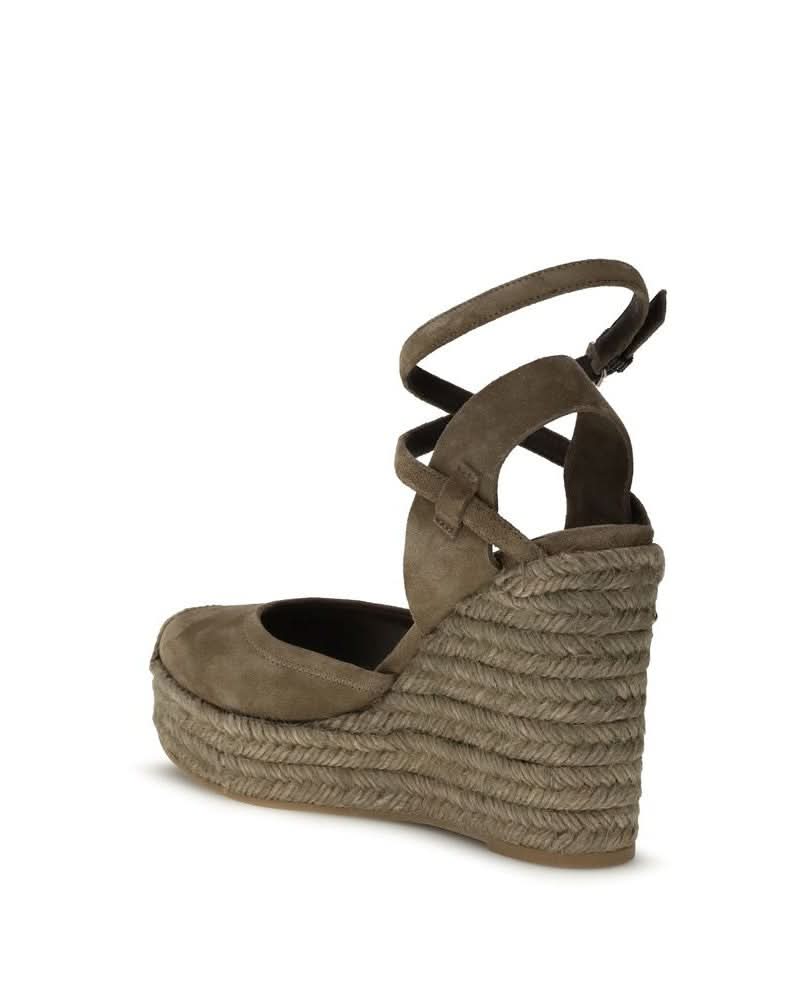 Brunello Cucinelli Beige Calf Leather Bos Taurus Espadrilles Flats