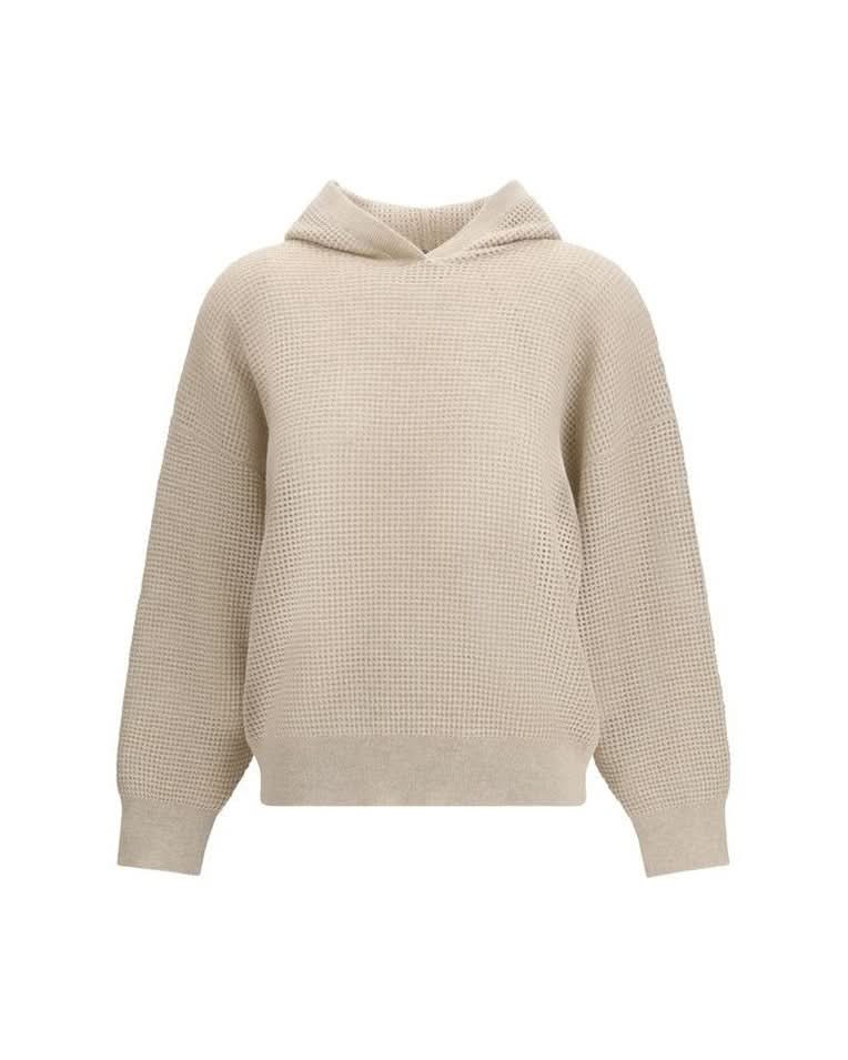 Brunello Cucinelli Beige Cashmere Sweat-shirt