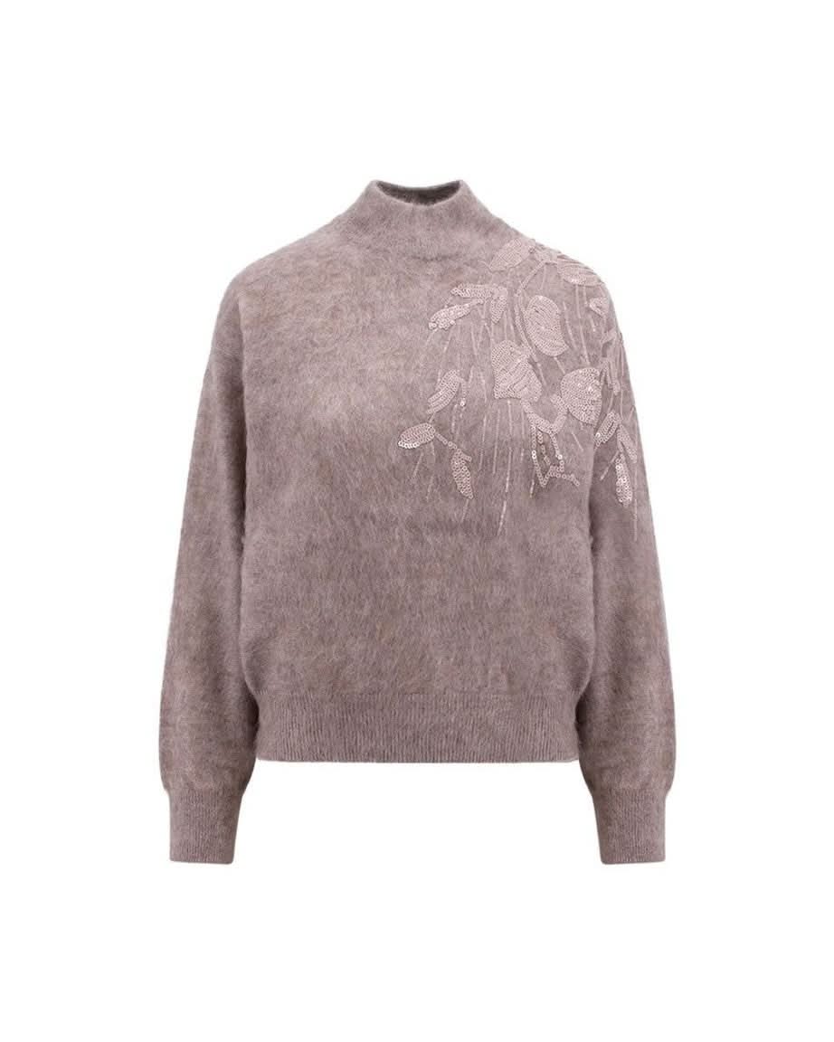 Brunello Cucinelli Beige Cashmere Sweatshirt Sweatshirts
