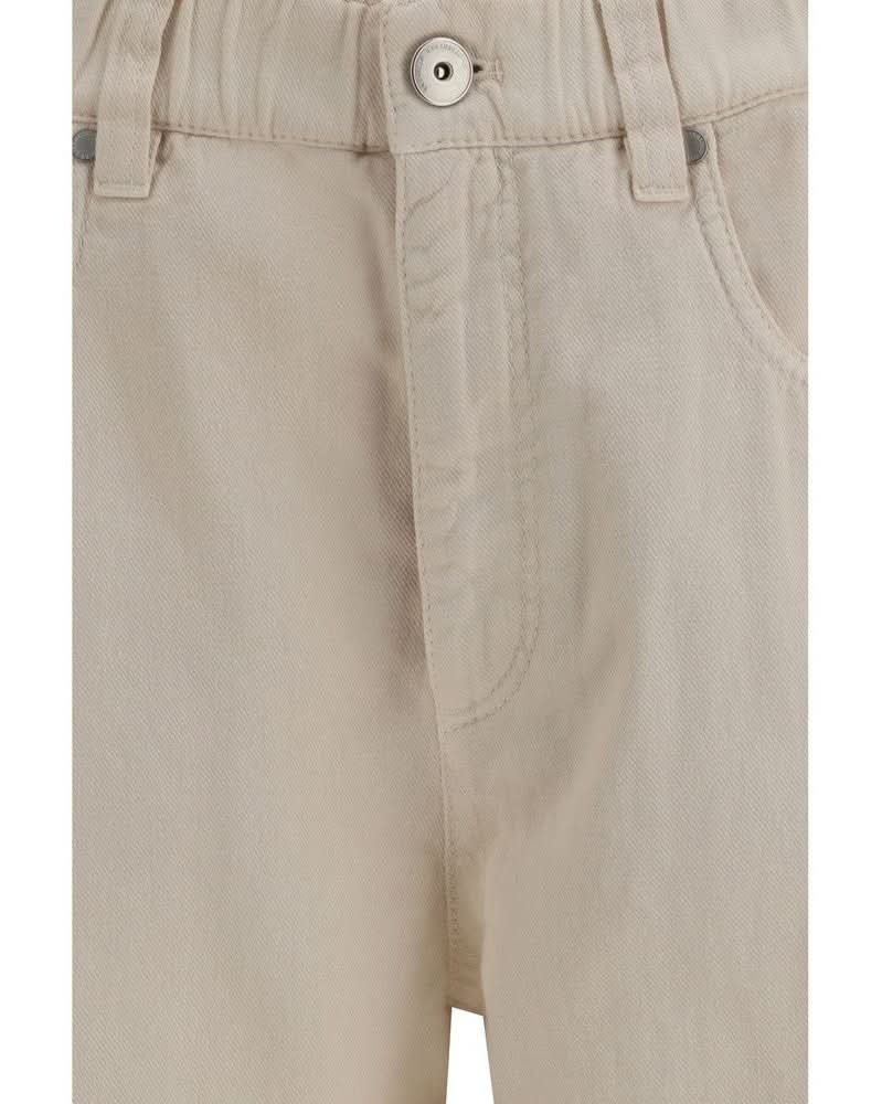 Brunello Cucinelli Beige Cotton Denim Jeans Glam Steals
