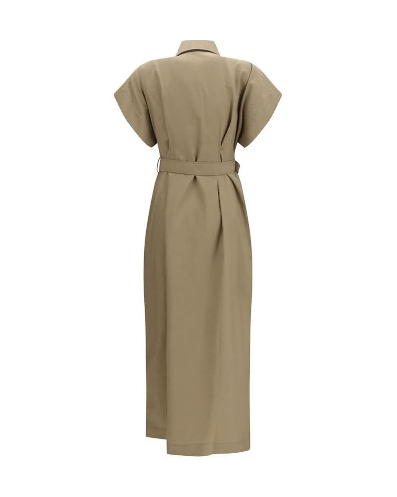 Brunello Cucinelli Beige Cotton Dress