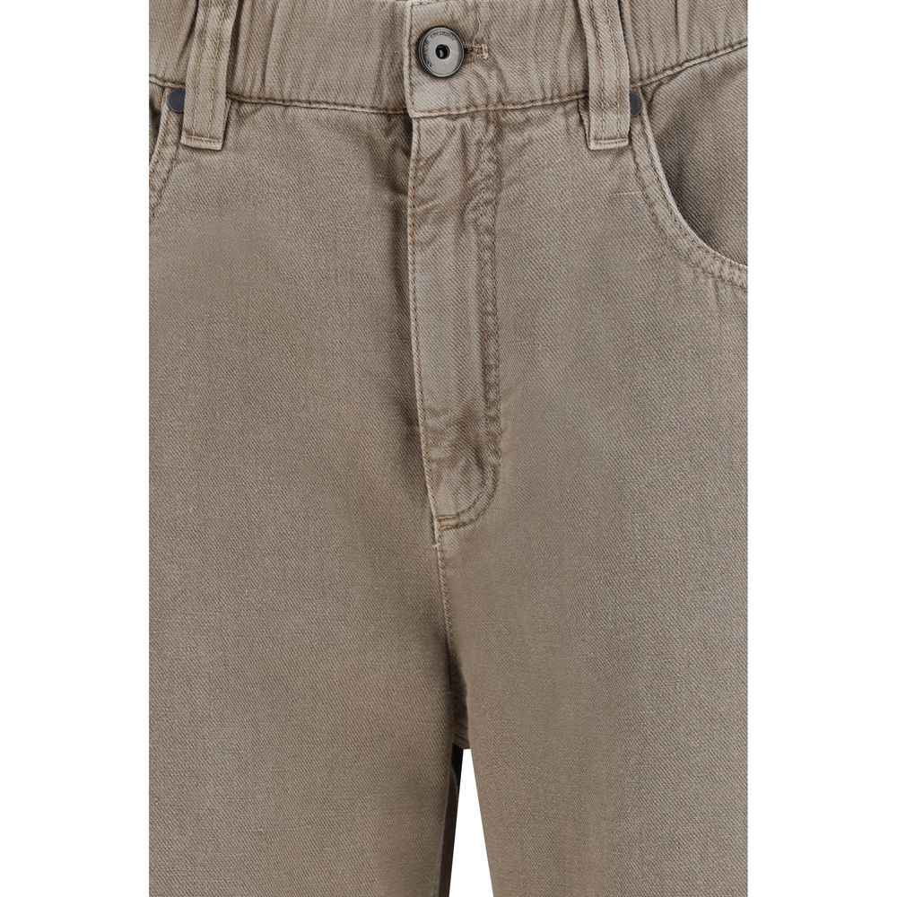 Brunello Cucinelli Beige Cotton Jeans Denim Glam Steals