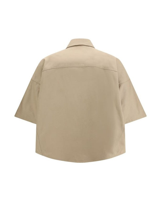 Brunello Cucinelli Beige Cotton Shortsleeve Shirt Glam Steals
