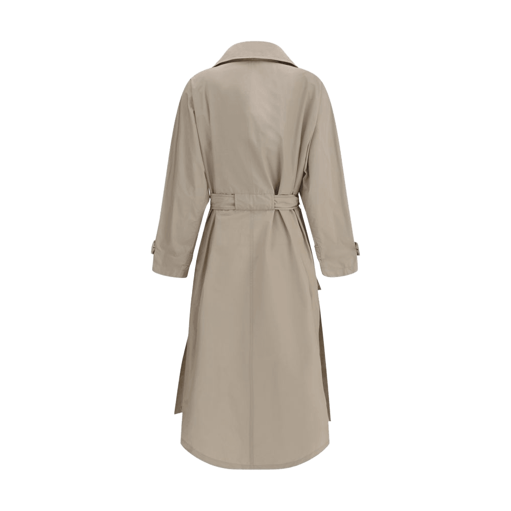 Brunello Cucinelli Beige Polyester Coat Glam Steals