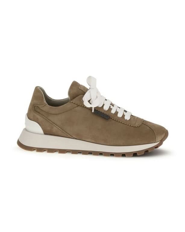 Brunello Cucinelli Beige Rubber Platform Sneakers Sneakers