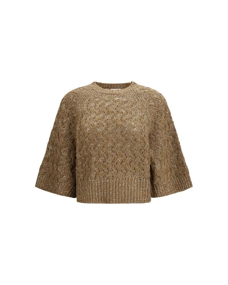 Brunello Cucinelli Beige Silk Sweatshirt