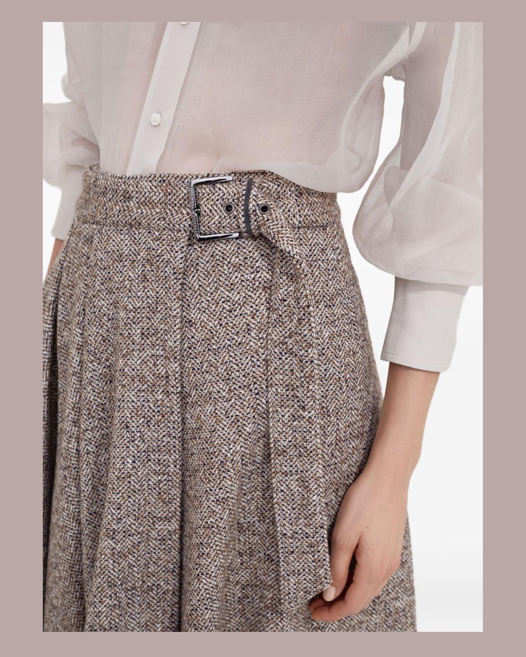 Brunello Cucinelli Beige Skirt Glam Steals