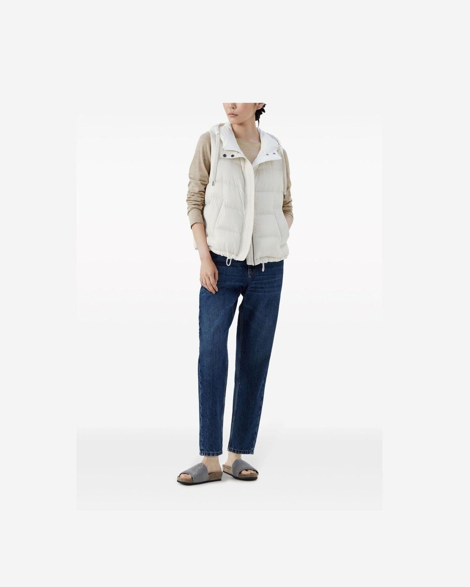Brunello Cucinelli Beige Sweater Glam Steals