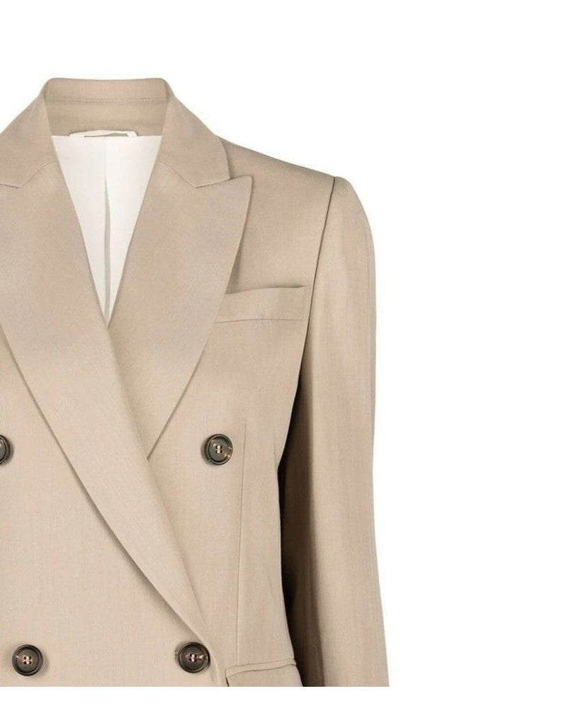 Brunello Cucinelli Beige Virgin Wool Blazer Glam Steals