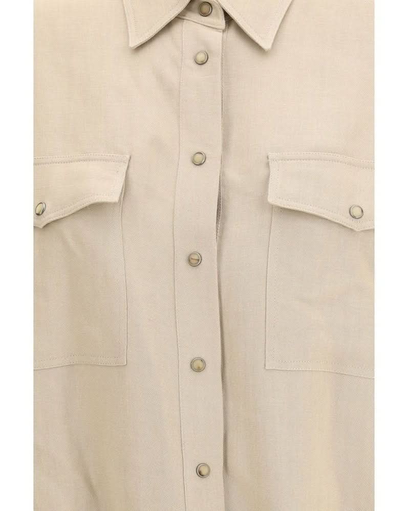 Brunello Cucinelli Beige Viscose Blouse
