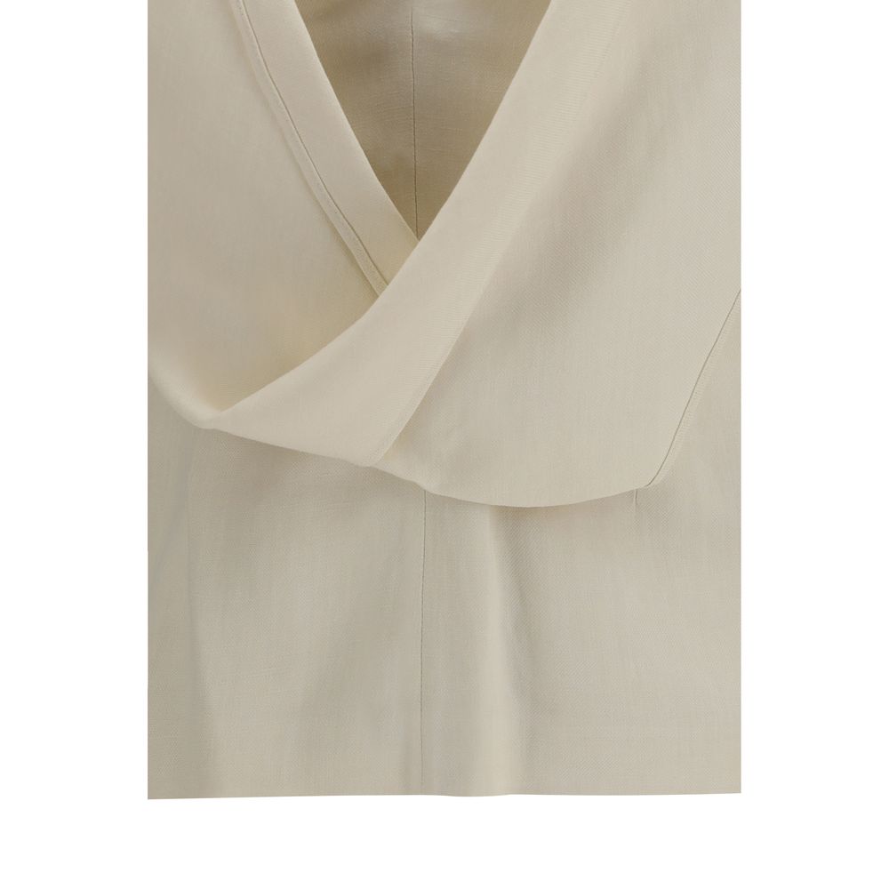 Brunello Cucinelli Beige Viscose Top Glam Steals
