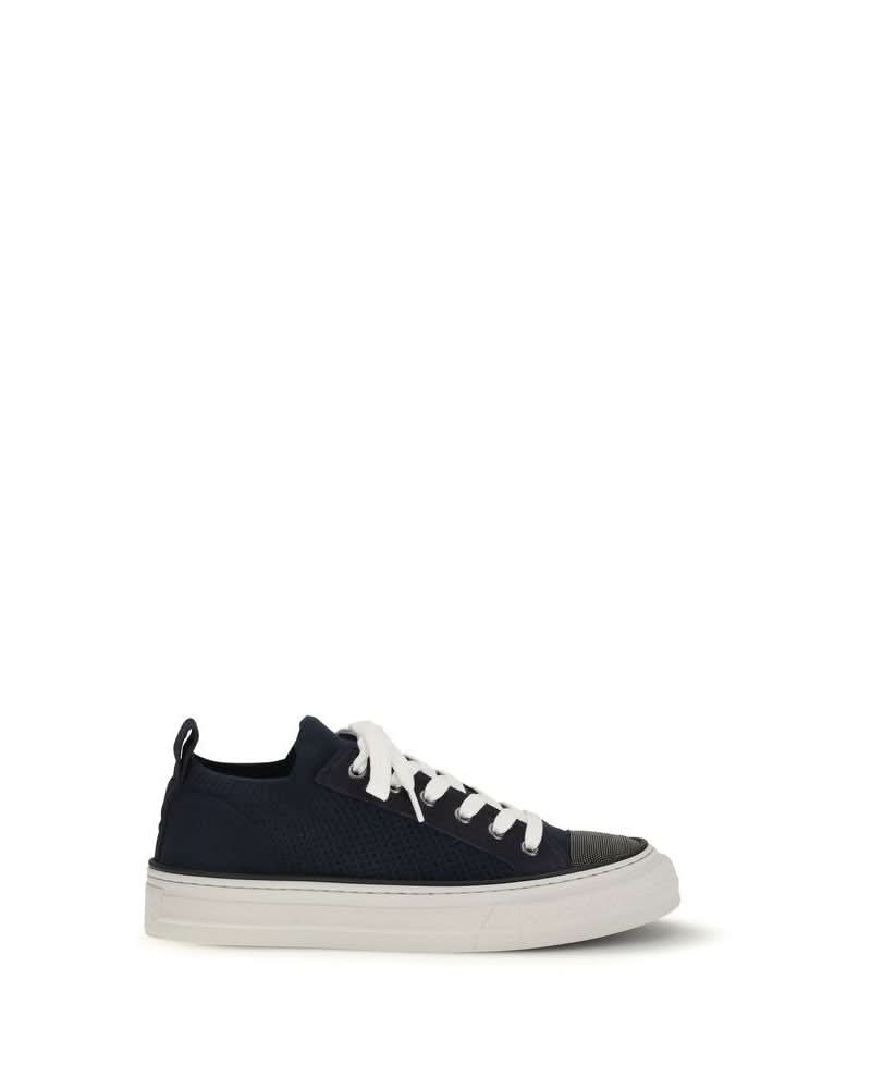 Brunello Cucinelli Black Cotton Low Top Sneakers