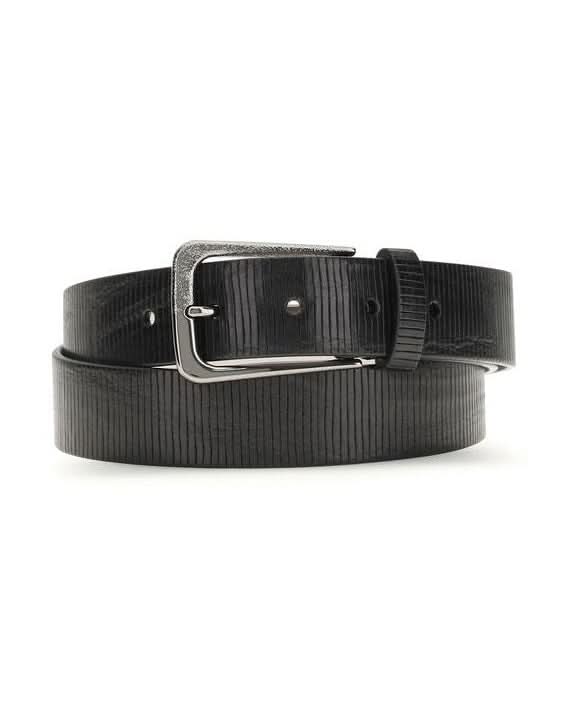 Brunello Cucinelli Black Leather Calf Bos Taurus Regular Belt