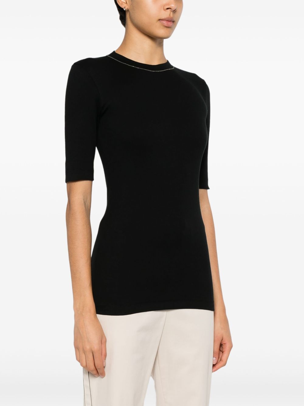 Brunello Cucinelli Black T-shirt Glam Steals