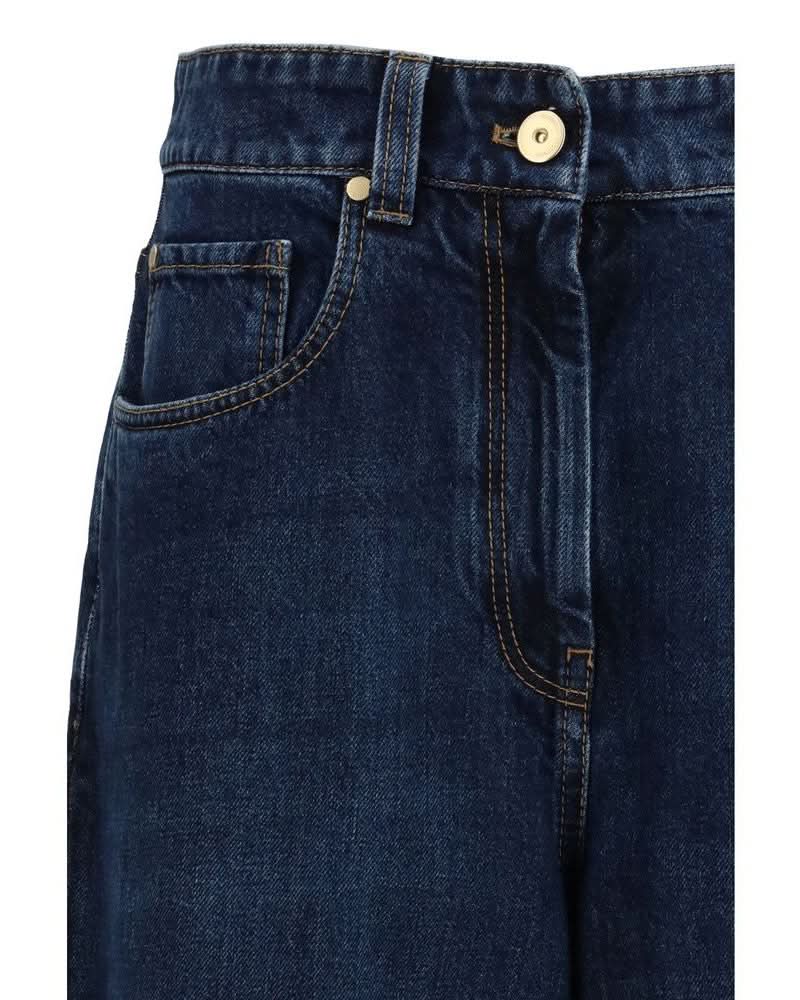 Brunello Cucinelli Blue Cotton Denim Jeans Jeans