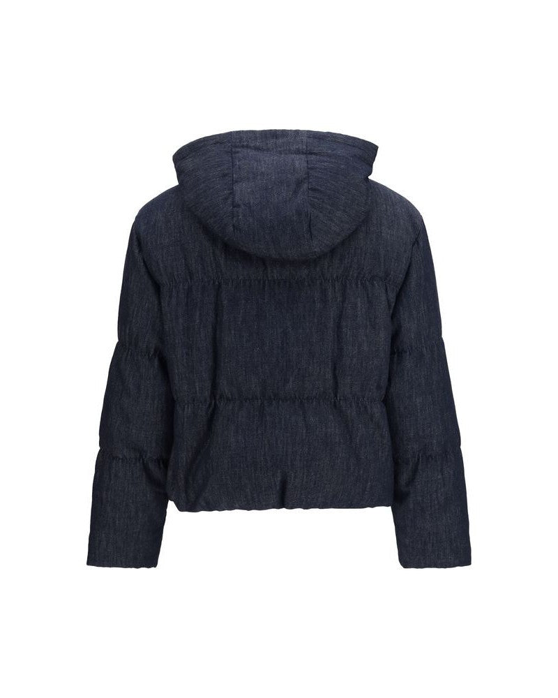 Brunello Cucinelli Blue Cotton Shell Jacket Glam Steals