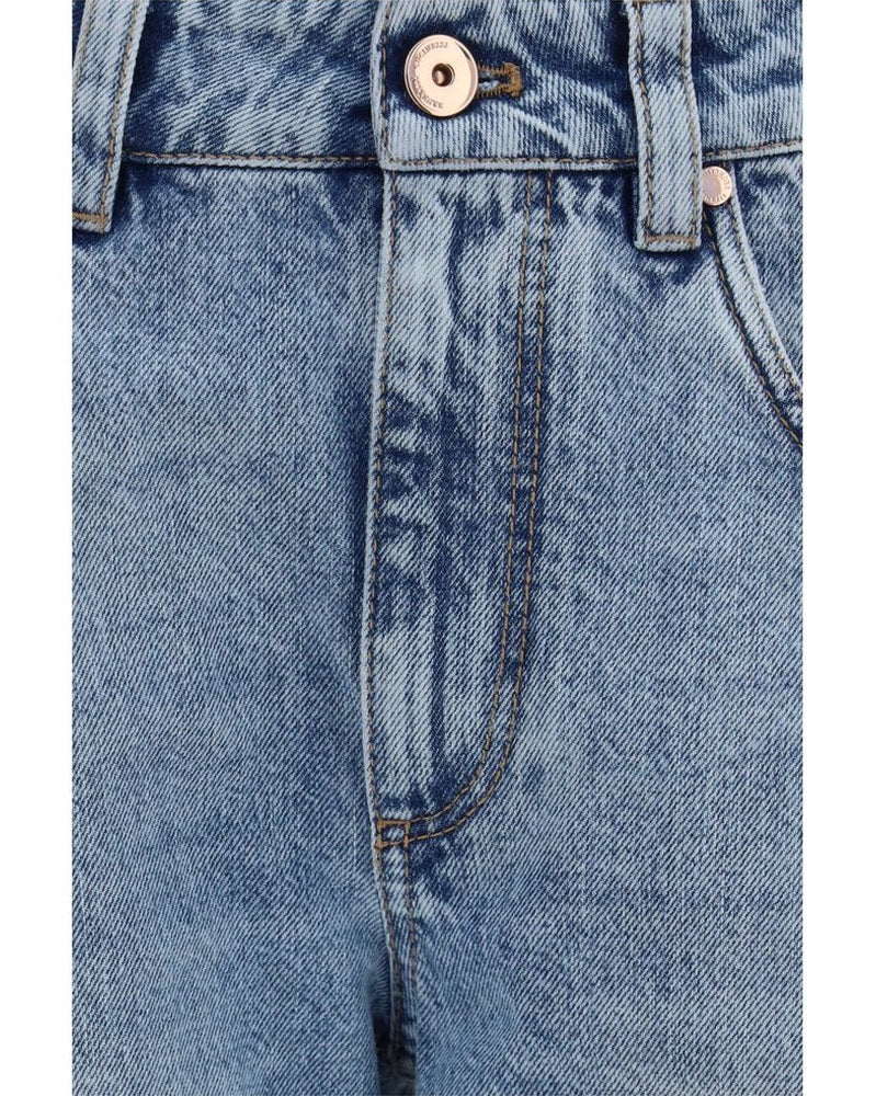 Brunello Cucinelli Blue Cotton Straight Leg Jeans Glam Steals