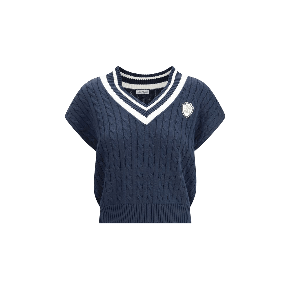 Brunello Cucinelli Blue Cotton Sweatshirt