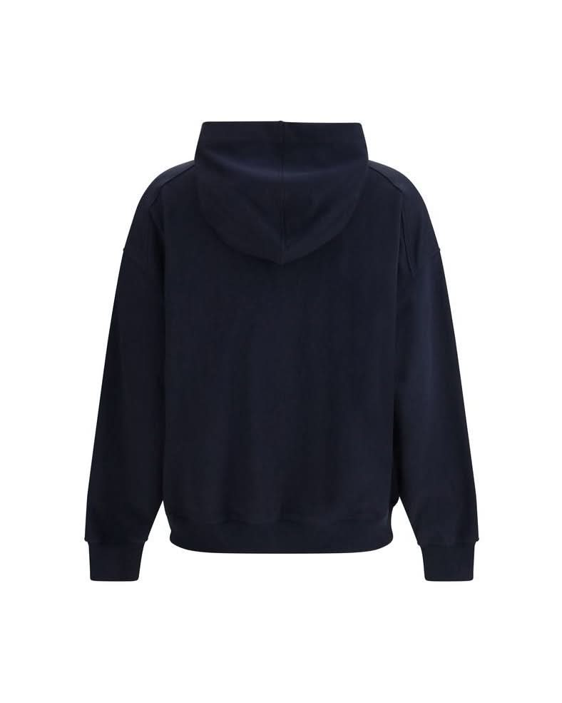 Brunello Cucinelli Blue Cotton Sweatshirt Hoodies