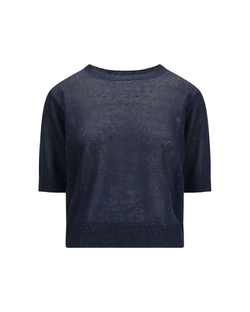 Brunello Cucinelli Blue Cotton Sweatshirt Glam Steals
