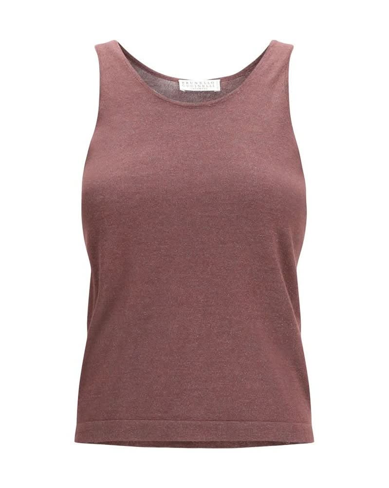 Brunello Cucinelli Bordeaux Cashmere Top