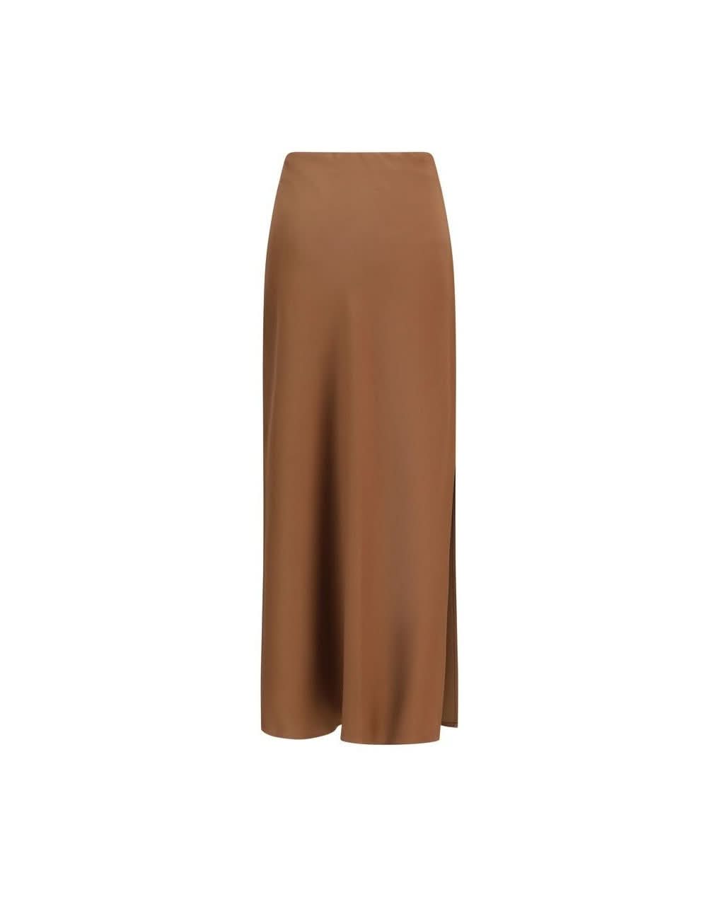 Brunello Cucinelli Brown Acetate Midi Skirt Glam Steals