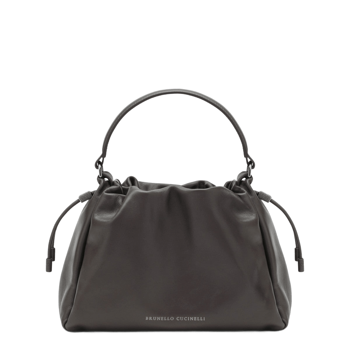 Brunello Cucinelli Brown Bucket Mellow Small Bag Glam Steals