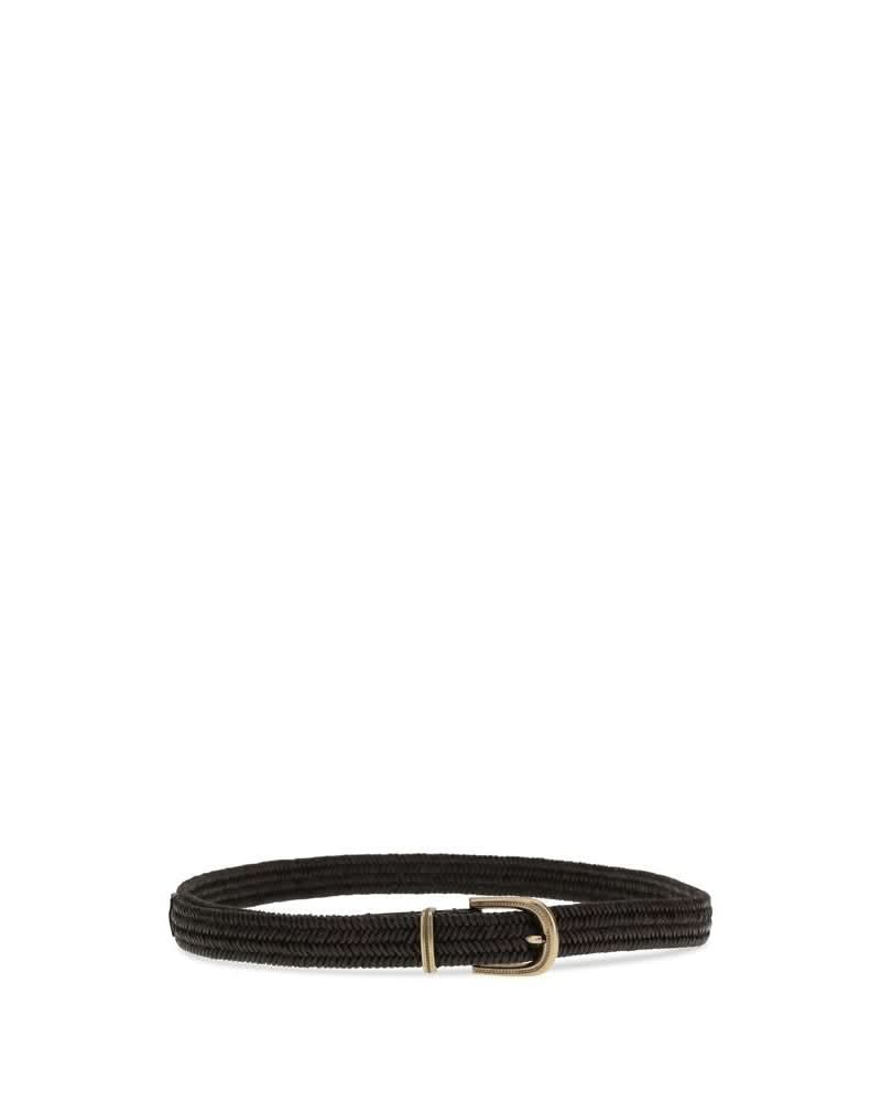 Brunello Cucinelli Brown Calf Leather Bos Taurus Regular Belt Belts
