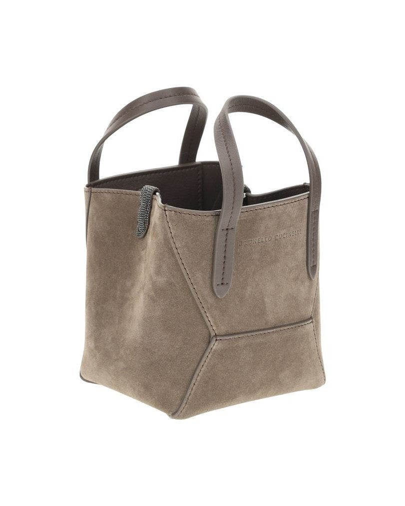 Brunello Cucinelli Brown Calf Leather Bos Taurus Shoulder Bag Glam Steals