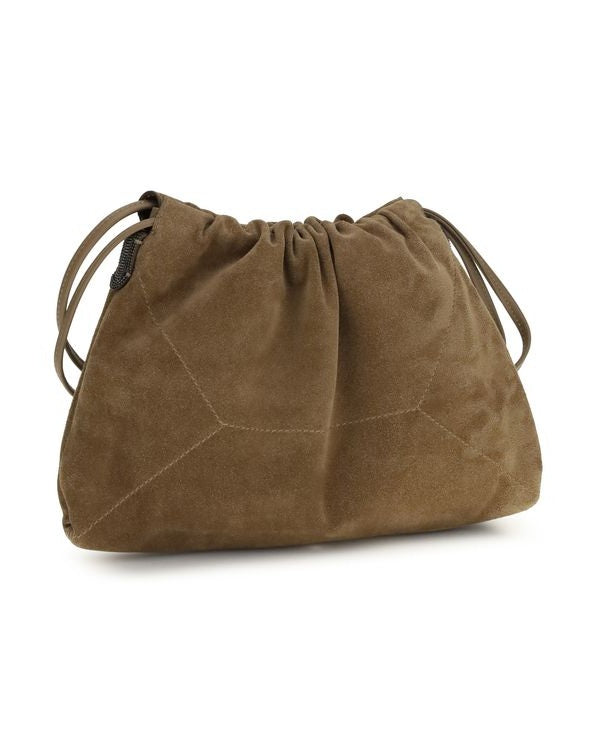 Brunello Cucinelli Brown Calf Leather Bos Taurus Shoulder Bag Glam Steals