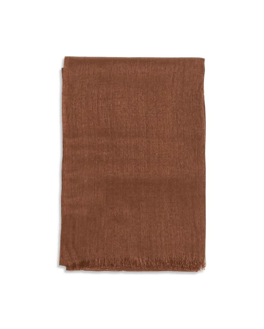 Brunello Cucinelli Brown Cashmere Scarf