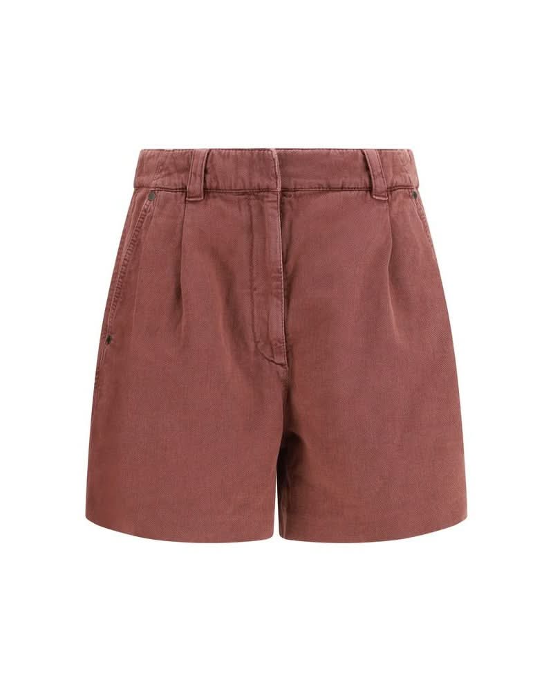 Brunello Cucinelli Brown Cotton Bermuda Shorts Glam Steals