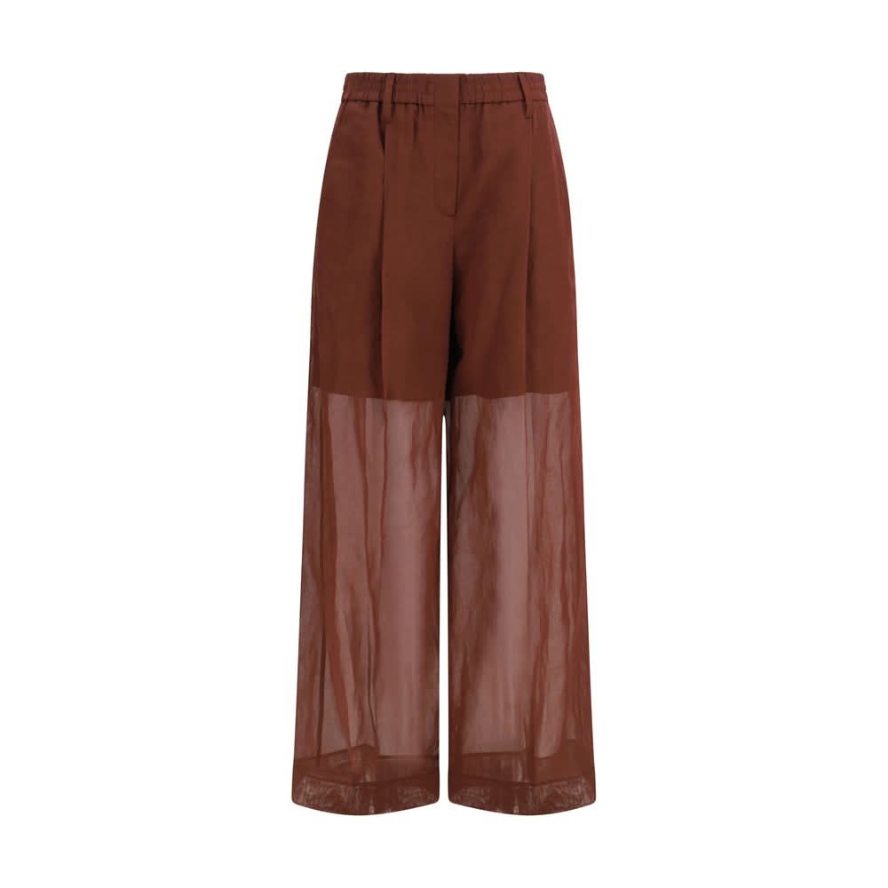 Brunello Cucinelli Brown Cotton Dress Pant Glam Steals
