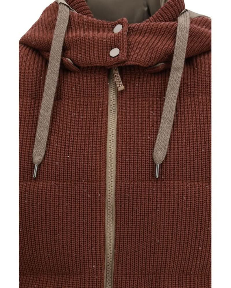 Brunello Cucinelli Brown Cotton Jacket Coat