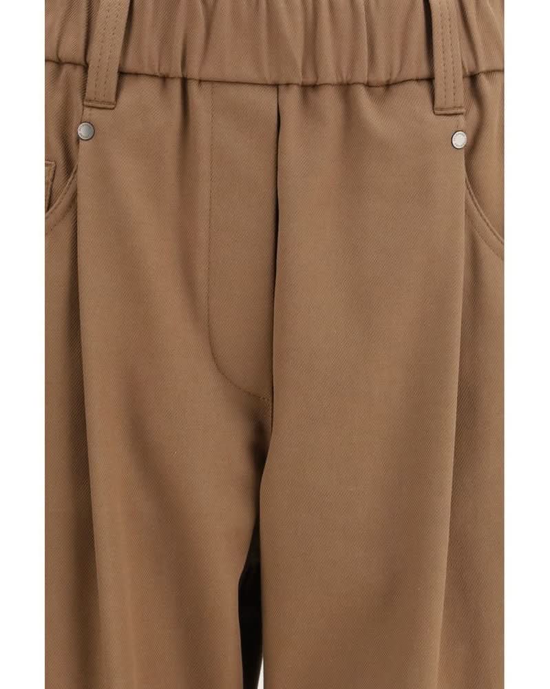 Brunello Cucinelli Brown Cotton Pant Trousers