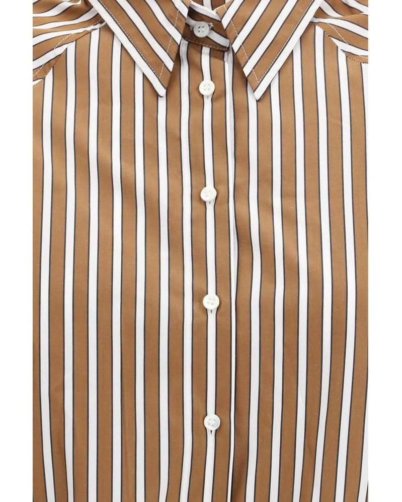 Brunello Cucinelli Brown Cotton Pattern Shirt