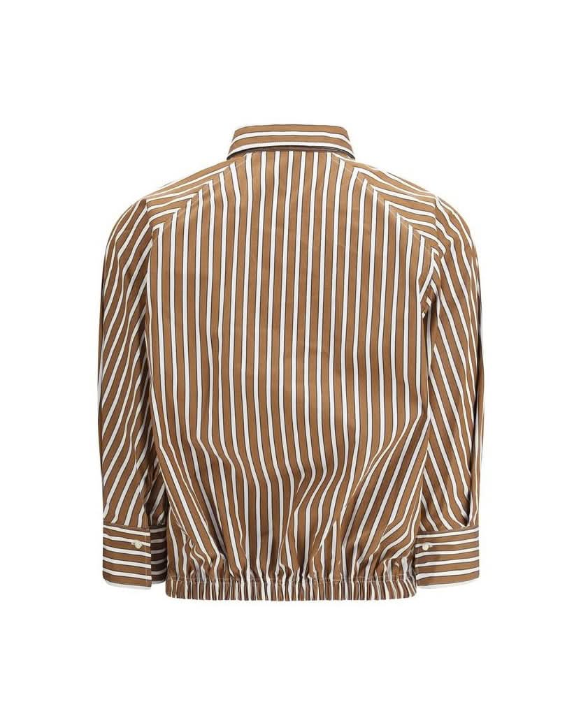 Brunello Cucinelli Brown Cotton Pattern Shirt