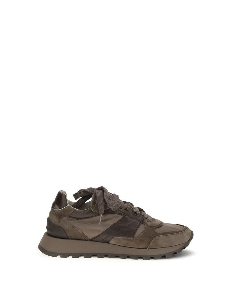 Brunello Cucinelli Brown Leather Calf Bos Taurus Athletic Sneakers Glam Steals