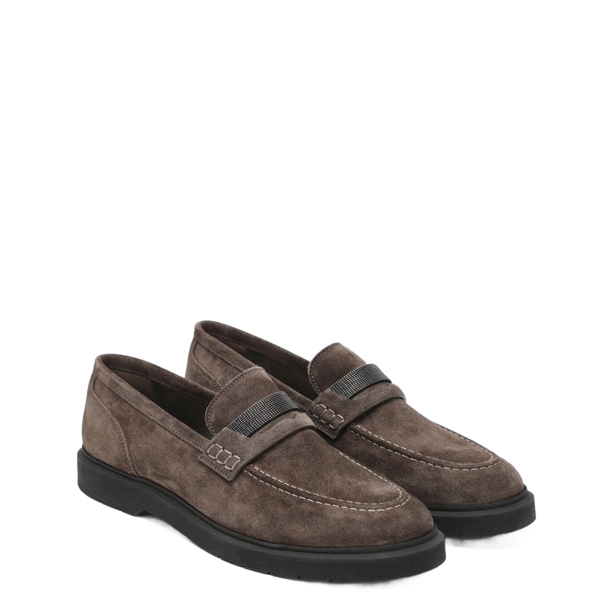 Brunello Cucinelli Brown Leather Penny Loafer Glam Steals