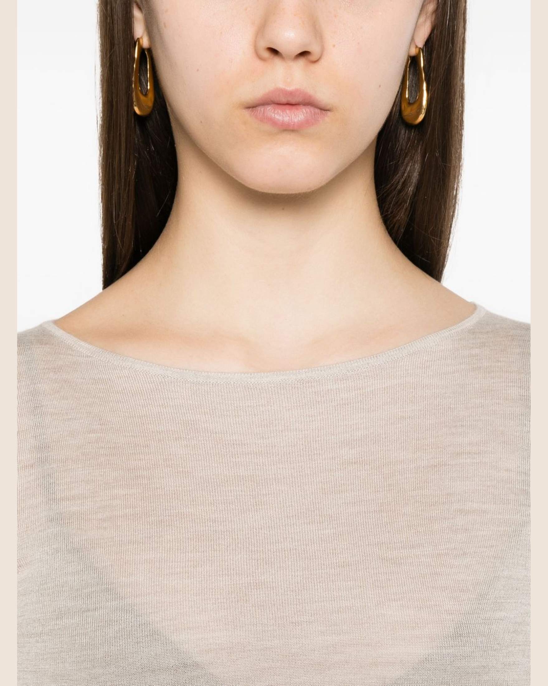 Brunello Cucinelli Brown Leather Sweater Glam Steals