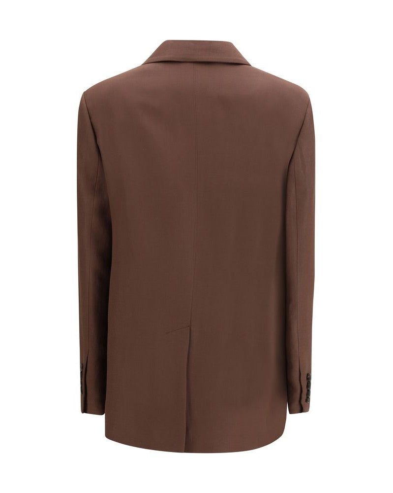Brunello Cucinelli Brown Linen Blazer Glam Steals