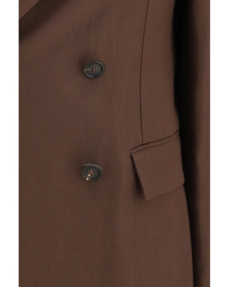 Brunello Cucinelli Brown Linen Blazer Glam Steals