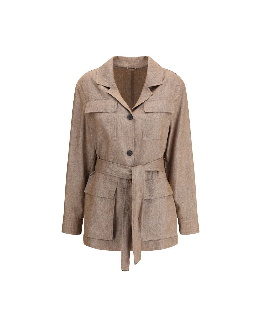 Brunello Cucinelli Brown Linen Coat Glam Steals