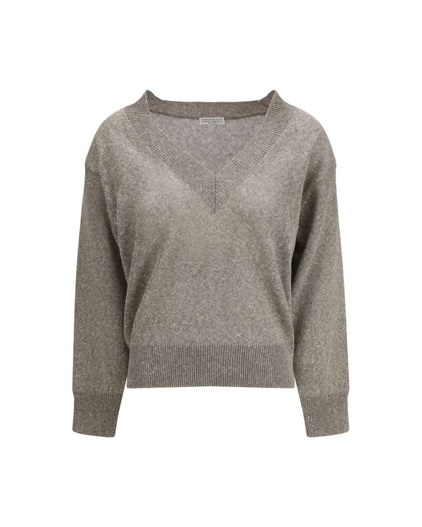 Brunello Cucinelli Brown Linen Sweatshirt