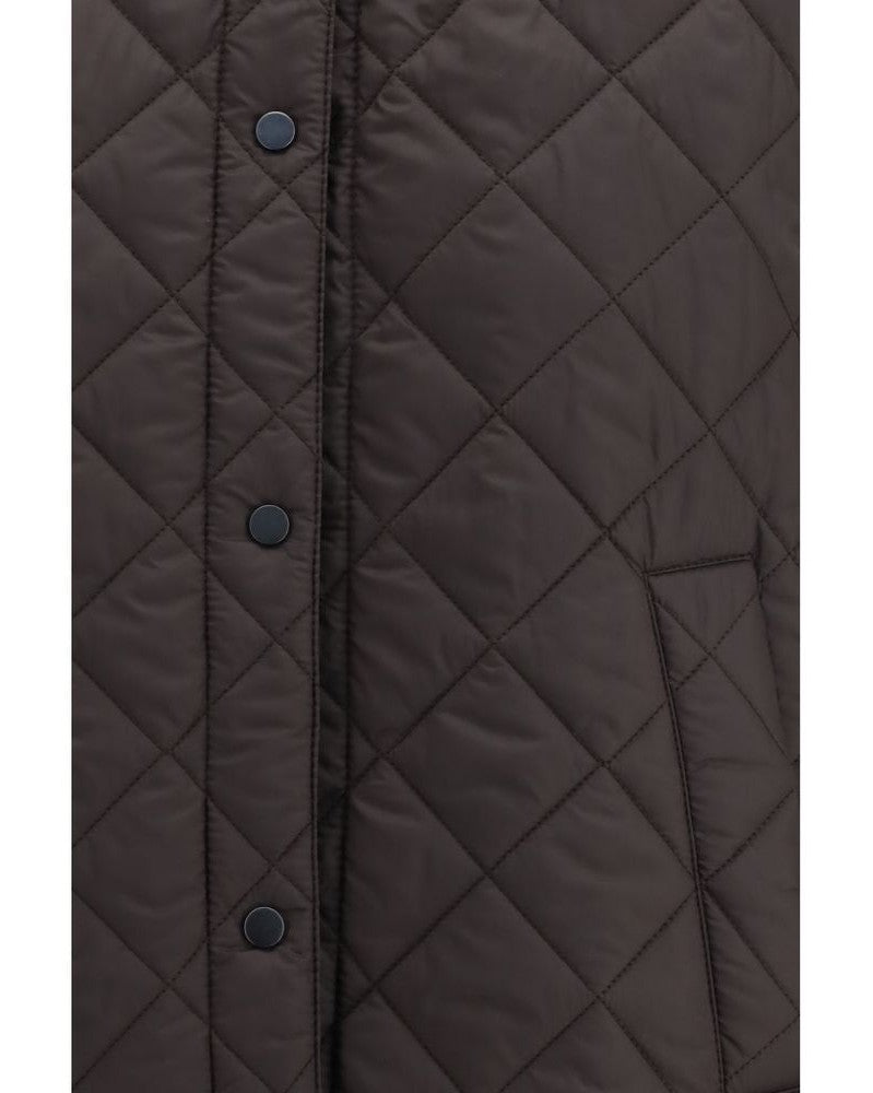 Brunello Cucinelli Brown Nylon Sleveless Jacket Glam Steals