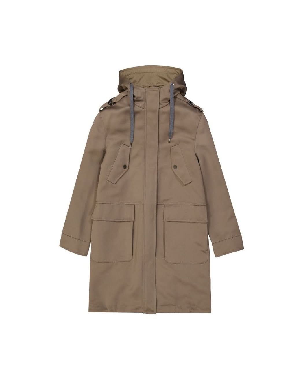 Brunello Cucinelli Brown Polyester Parka Parkas